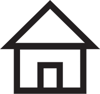 Grafisk ikon af et hus